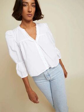 Nation LTD Geneva Button down Cotton Top Women’s size Small